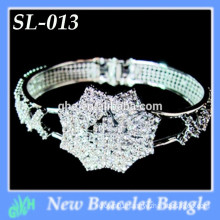 Yiwu New Fashion bangle shine silver wholesale open silver bangle bracelets